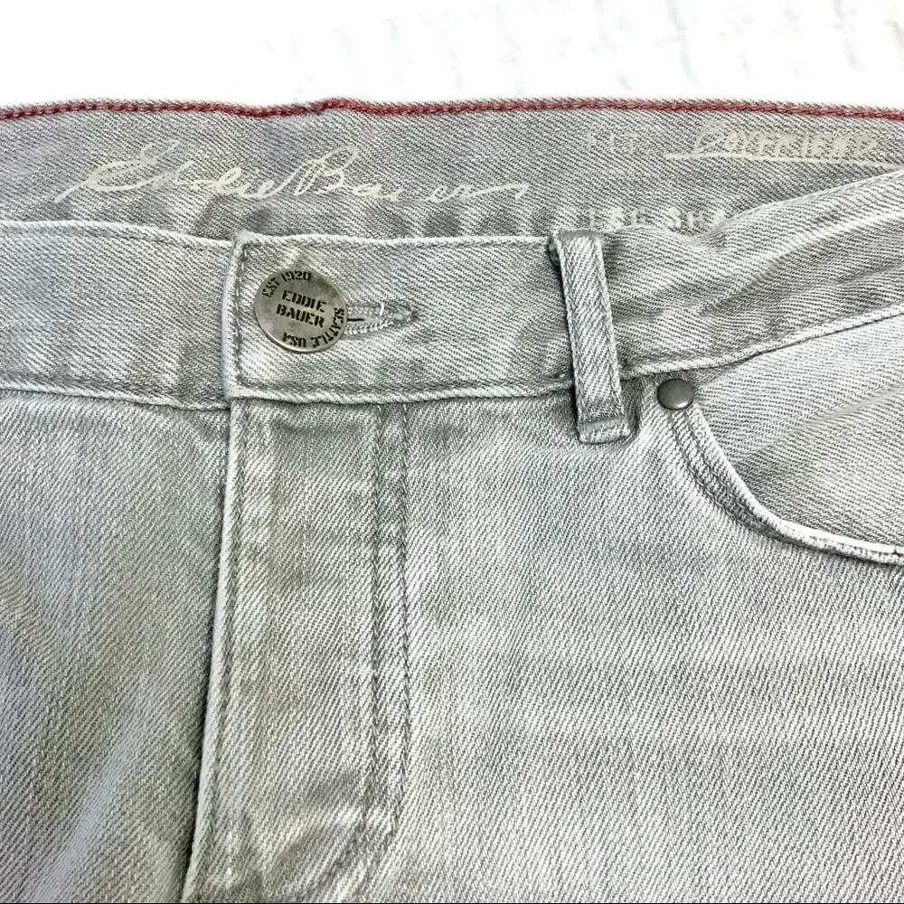 EDDIE BAUER Grey Cuffed Cropped Jeans - Picture 6 of 14
